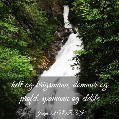 Picture 03 - Jesaja 3:2 NORSK - helt og krigsmann, dommer og profet, spåmann og - Bible Verse Picture