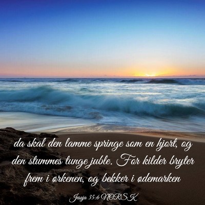 Picture 03 - Jesaja 35:6 NORSK - da skal den lamme springe som en hjort, og den - Bible Verse Picture