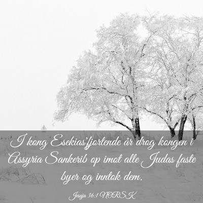 Picture 03 - Jesaja 36:1 NORSK - I kong Esekias'fjortende år drog kongen i - Bible Verse Picture