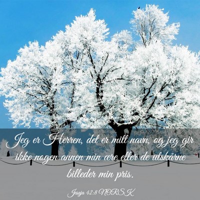 Picture 03 - Jesaja 42:8 NORSK - Jeg er Herren, det er mitt navn, og jeg gir ikke - Bible Verse Picture