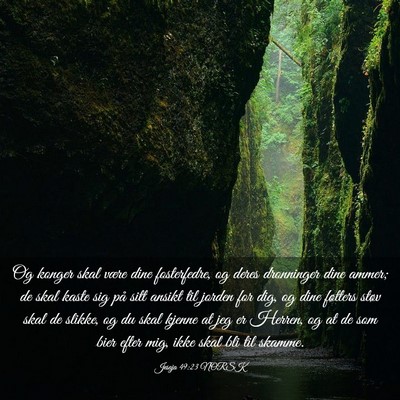 Picture 03 - Jesaja 49:23 NORSK - Og konger skal være dine fosterfedre, og deres - Bible Verse Picture