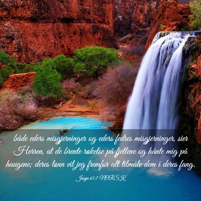 Picture 03 - Jesaja 65:7 NORSK - både eders misgjerninger og eders fedres - Bible Verse Picture