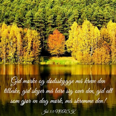 Picture 03 - Job 3:5 NORSK - Gid mørke og dødsskygge må kreve den tilbake, - Bible Verse Picture