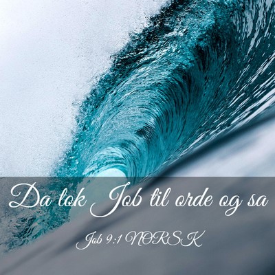 Picture 03 - Job 9:1 NORSK - Da tok Job til orde og - Bible Verse Picture