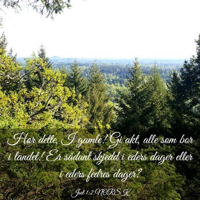 Picture 03 - Joel 1:2 NORSK - Hør dette, I gamle! Gi akt, alle som bor i - Bible Verse Picture