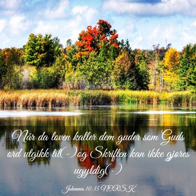 Picture 03 - Johannes 10:35 NORSK - Når da loven kaller dem guder som Guds ord - Bible Verse Picture