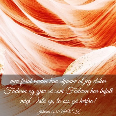 Picture 03 - Johannes 14:31 NORSK - men forat verden kan skjønne at jeg elsker - Bible Verse Picture