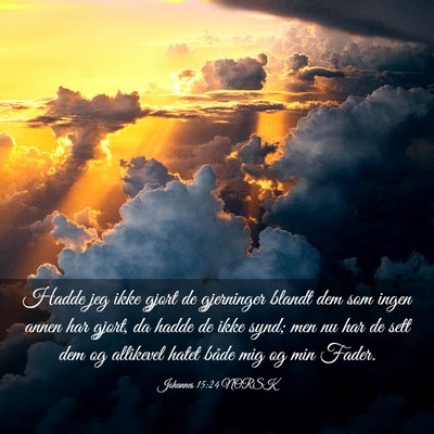 Picture 03 - Johannes 15:24 NORSK - Hadde jeg ikke gjort de gjerninger blandt dem som - Bible Verse Picture