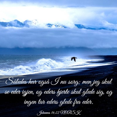 Picture 03 - Johannes 16:22 NORSK - Således har også I nu sorg; men jeg skal se - Bible Verse Picture
