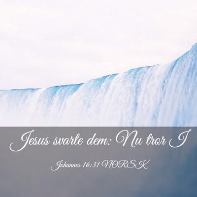 Picture 03 - Johannes 16:31 NORSK - Jesus svarte dem: Nu tror - Bible Verse Picture