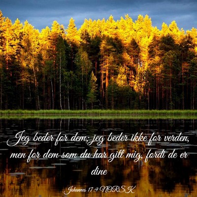 Picture 03 - Johannes 17:9 NORSK - Jeg beder for dem; jeg beder ikke for verden, men - Bible Verse Picture