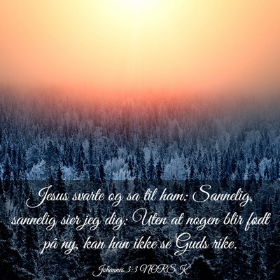 Picture 03 - Johannes 3:3 NORSK - Jesus svarte og sa til ham: Sannelig, sannelig - Bible Verse Picture