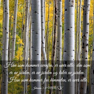 Picture 03 - Johannes 3:31 NORSK - Han som kommer ovenfra, er over alle; den som er - Bible Verse Picture
