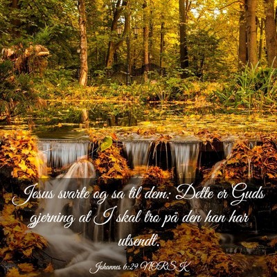 Picture 03 - Johannes 6:29 NORSK - Jesus svarte og sa til dem: Dette er Guds - Bible Verse Picture