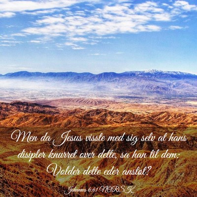 Picture 03 - Johannes 6:61 NORSK - Men da Jesus visste med sig selv at hans disipler - Bible Verse Picture