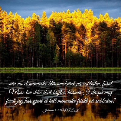 Picture 03 - Johannes 7:23 NORSK - når nu et menneske blir omskåret på sabbaten, - Bible Verse Picture