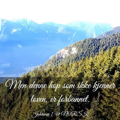 Picture 03 - Johannes 7:49 NORSK - Men denne hop som ikke kjenner loven, er - Bible Verse Picture