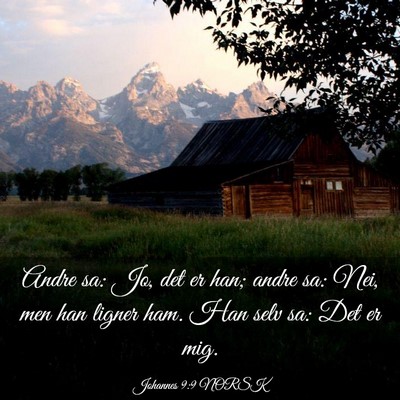 Picture 03 - Johannes 9:9 NORSK - Andre sa: Jo, det er han; andre sa: Nei, men han - Bible Verse Picture