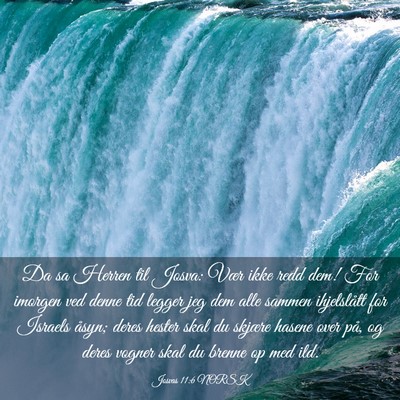 Picture 03 - Josvas 11:6 NORSK - Da sa Herren til Josva: Vær ikke redd dem! For - Bible Verse Picture