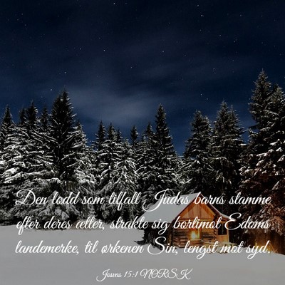 Picture 03 - Josvas 15:1 NORSK - Den lodd som tilfalt Judas barns stamme efter - Bible Verse Picture