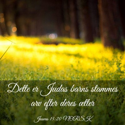 Picture 03 - Josvas 15:20 NORSK - Dette er Judas barns stammes arv efter deres - Bible Verse Picture