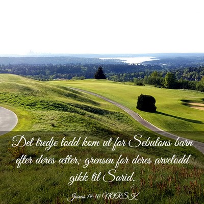 Picture 03 - Josvas 19:10 NORSK - Det tredje lodd kom ut for Sebulons barn efter - Bible Verse Picture