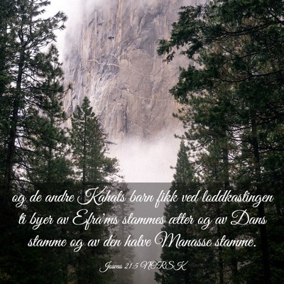 Picture 03 - Josvas 21:5 NORSK - og de andre Kahats barn fikk ved loddkastingen ti - Bible Verse Picture