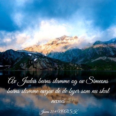Picture 03 - Josvas 21:9 NORSK - Av Judas barns stamme og av Simeons barns stamme - Bible Verse Picture