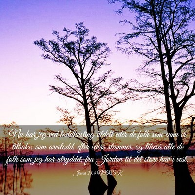 Picture 03 - Josvas 23:4 NORSK - Nu har jeg ved loddkasting tildelt eder de folk - Bible Verse Picture