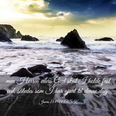 Picture 03 - Josvas 23:8 NORSK - men Herren eders Gud skal I holde fast ved, - Bible Verse Picture