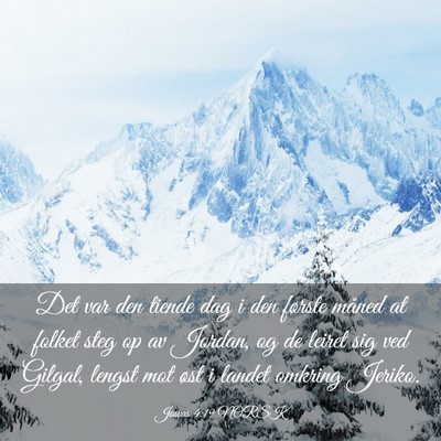Picture 03 - Josvas 4:19 NORSK - Det var den tiende dag i den første måned at - Bible Verse Picture