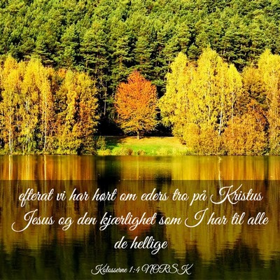 Picture 03 - Kolosserne 1:4 NORSK - efterat vi har hørt om eders tro på Kristus - Bible Verse Picture