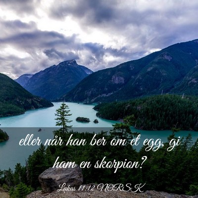 Picture 03 - Lukas 11:12 NORSK - eller når han ber om et egg, gi ham en - Bible Verse Picture