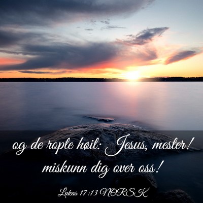 Picture 03 - Lukas 17:13 NORSK - og de ropte høit: Jesus, mester! miskunn dig - Bible Verse Picture