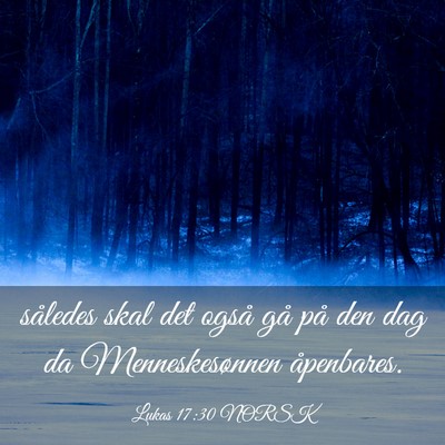 Picture 03 - Lukas 17:30 NORSK - således skal det også gå på den dag da - Bible Verse Picture