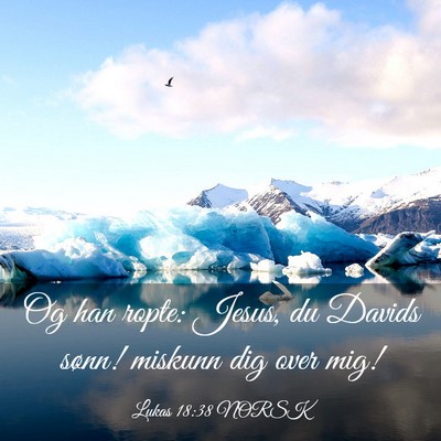 Picture 03 - Lukas 18:38 NORSK - Og han ropte: Jesus, du Davids sønn! miskunn dig - Bible Verse Picture