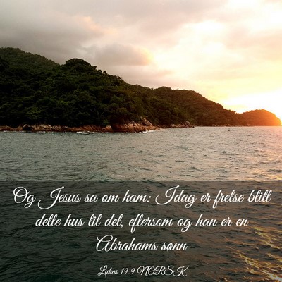 Picture 03 - Lukas 19:9 NORSK - Og Jesus sa om ham: Idag er frelse blitt dette - Bible Verse Picture