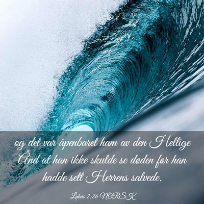 Picture 03 - Lukas 2:26 NORSK - og det var åpenbaret ham av den Hellige Ånd at - Bible Verse Picture