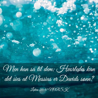 Picture 03 - Lukas 20:41 NORSK - Men han sa til dem: Hvorledes kan det sies at - Bible Verse Picture