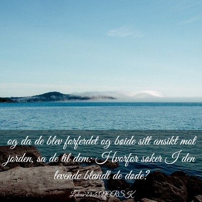 Picture 03 - Lukas 24:5 NORSK - og da de blev forferdet og bøide sitt ansikt mot - Bible Verse Picture