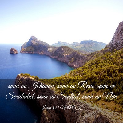 Picture 03 - Lukas 3:27 NORSK - sønn av Johanan, sønn av Resa, sønn av - Bible Verse Picture