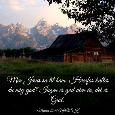 Picture 03 - Markus 10:18 NORSK - Men Jesus sa til ham: Hvorfor kaller du mig god? - Bible Verse Picture