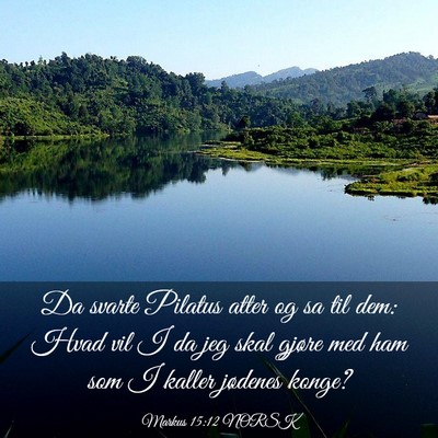 Picture 03 - Markus 15:12 NORSK - Da svarte Pilatus atter og sa til dem: Hvad vil I - Bible Verse Picture