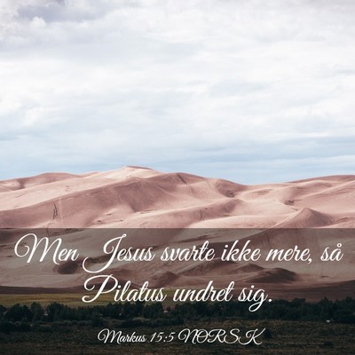 Picture 03 - Markus 15:5 NORSK - Men Jesus svarte ikke mere, så Pilatus undret - Bible Verse Picture