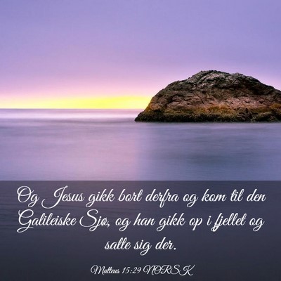 Picture 03 - Matteus 15:29 NORSK - Og Jesus gikk bort derfra og kom til den - Bible Verse Picture