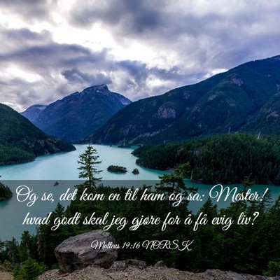 Picture 03 - Matteus 19:16 NORSK - Og se, det kom en til ham og sa: Mester! hvad - Bible Verse Picture