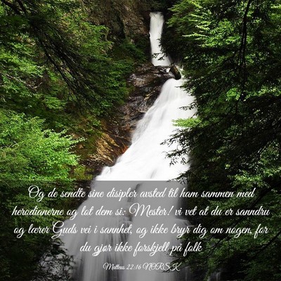 Picture 03 - Matteus 22:16 NORSK - Og de sendte sine disipler avsted til ham sammen - Bible Verse Picture