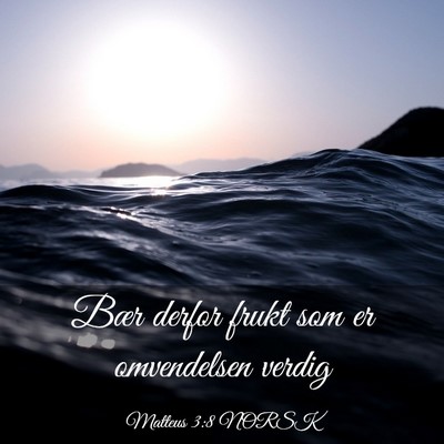 Picture 03 - Matteus 3:8 NORSK - Bær derfor frukt som er omvendelsen - Bible Verse Picture