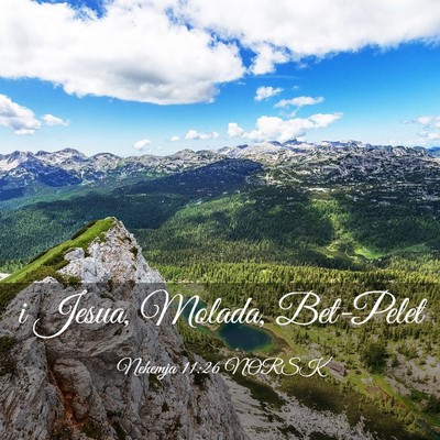 Picture 03 - Nehemja 11:26 NORSK - i Jesua, Molada, - Bible Verse Picture