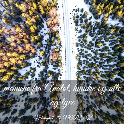 Picture 03 - Nehemja 7:27 NORSK - mennene fra Anatot, hundre og åtte og - Bible Verse Picture